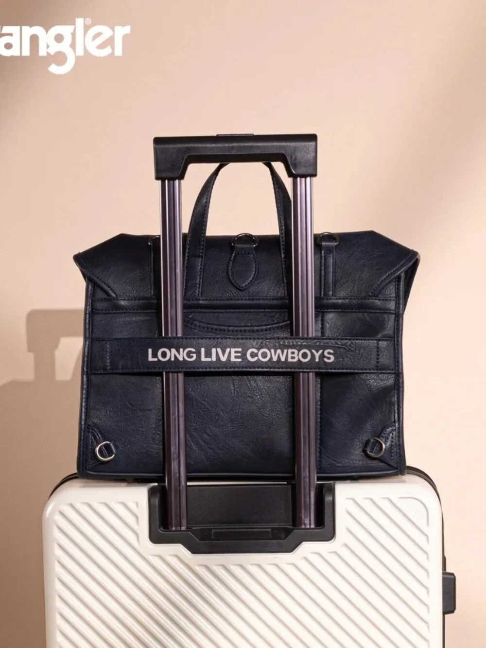 Wrangler Top Handle Carry Satchel/Laptop Bag/Backpack/Crossbody -Navy